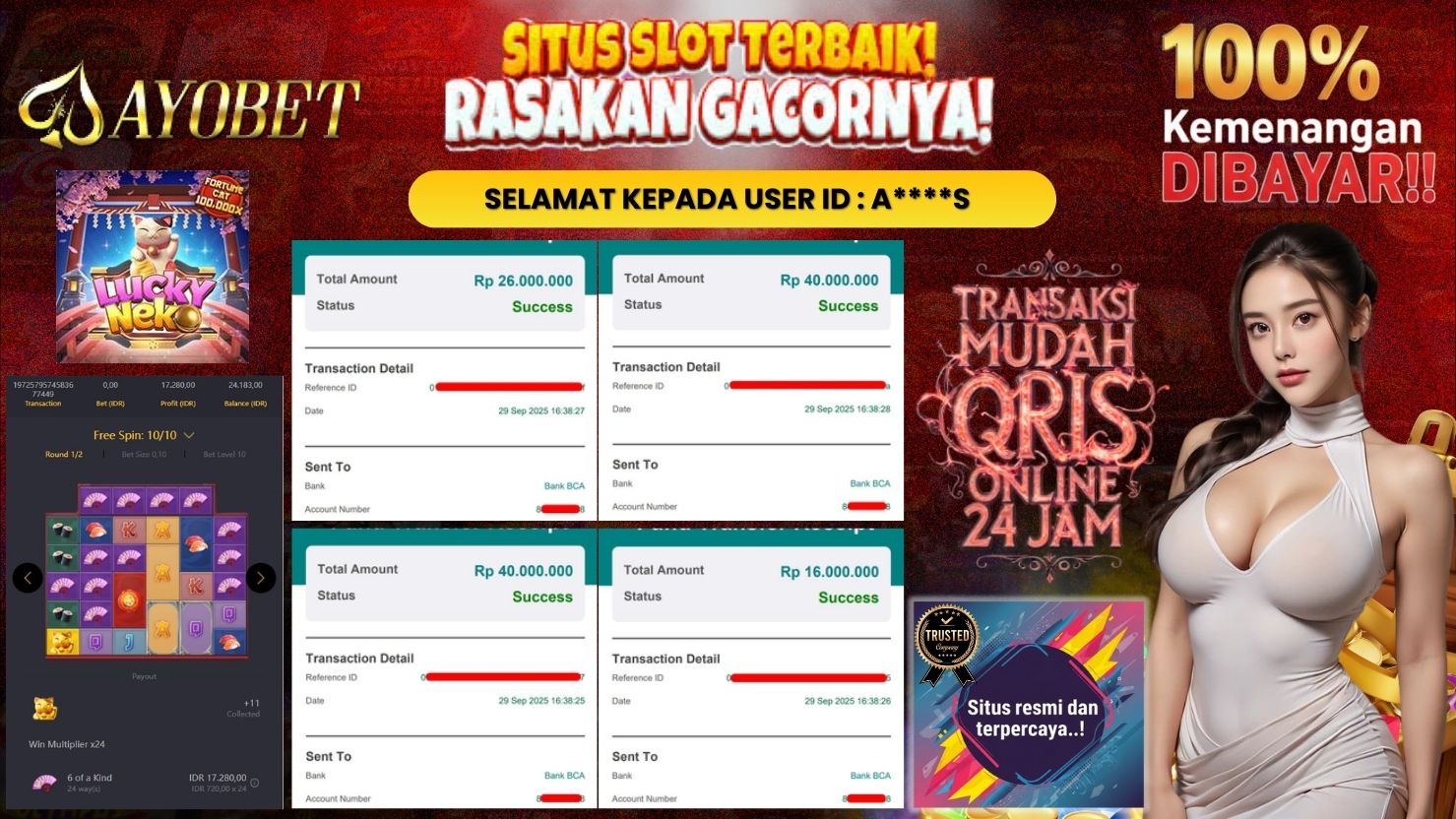 AYOBET JACKPOT SLOT LUCKY NEKO